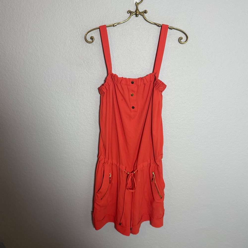 Cache Orange Strappy Button Pocket Drawstring Rom… - image 1